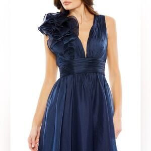 Mac Duggal 49494 A Line Cocktail Tea Length Dress Size 8 New w/ Tag MSRP $398